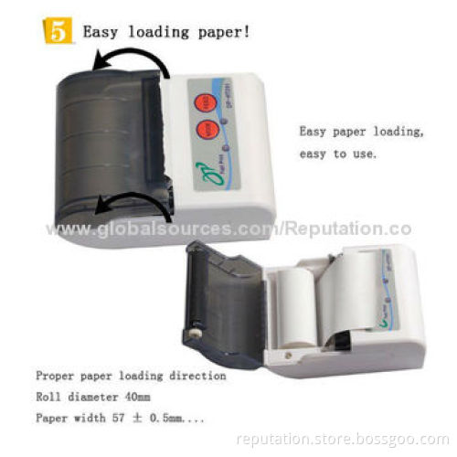 BM9000-II Mini Portable Bluetooth Thermal Printer, Easy Paper Loading, 2,000mAh Li-ion Battery